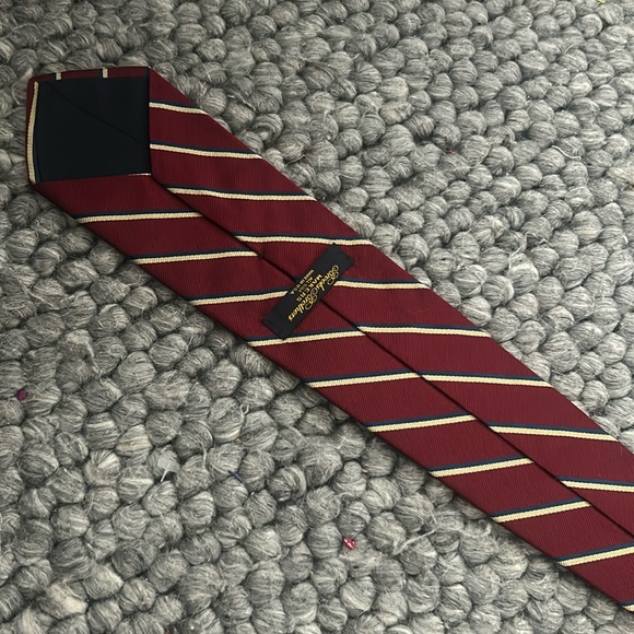 Brooks Brothers Blue Red Striped Printed Tie - Picture 2 of 4
